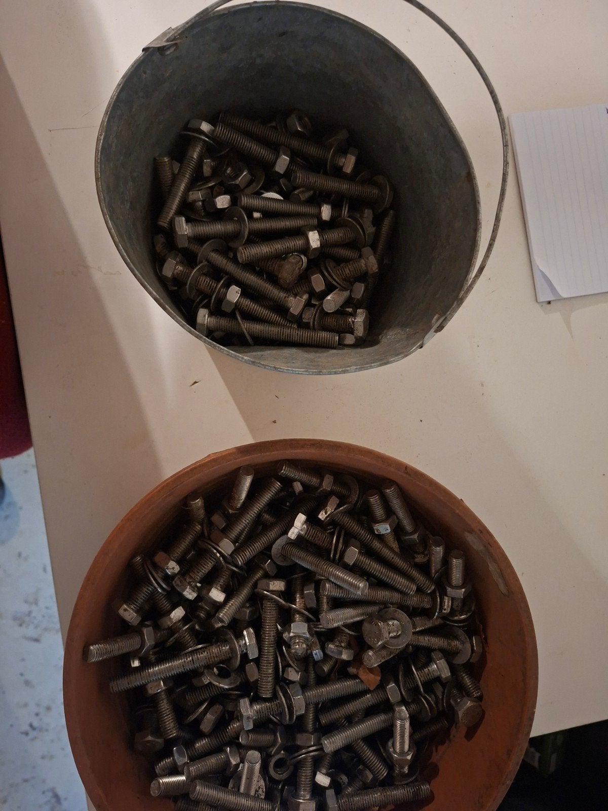 RVS bouten en moeren, Ophalen, 50 tot 100 mm, Zo goed als nieuw, Rvs