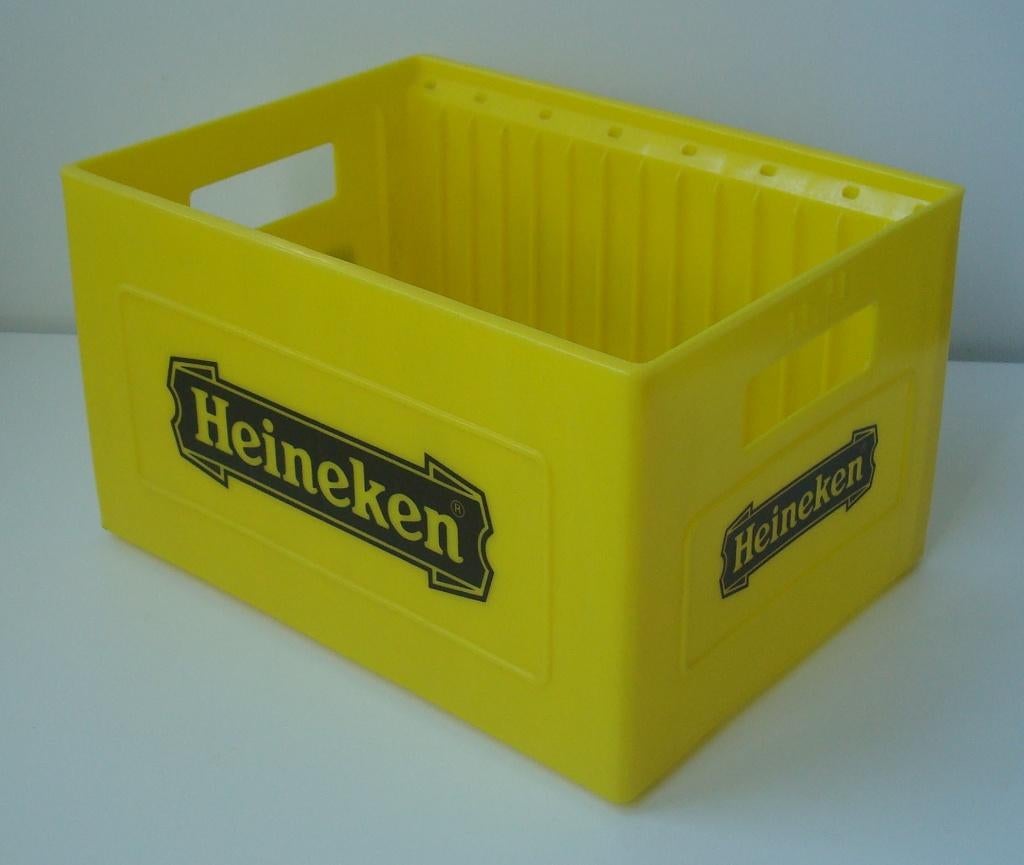 Heineken cd kratje geel/zwart, Verzamelen, Ophalen, Gebruikt, Overige typen, Heineken