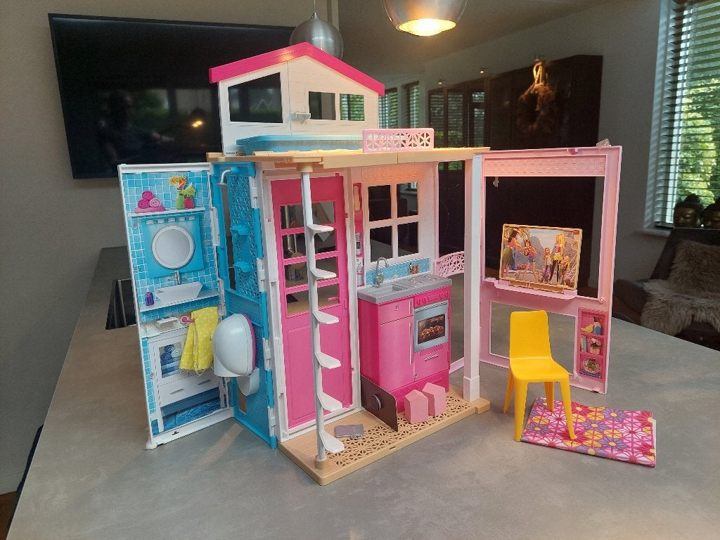 Barbiehuis, Kinderen en Baby's, Ophalen, Gebruikt, Poppenhuis