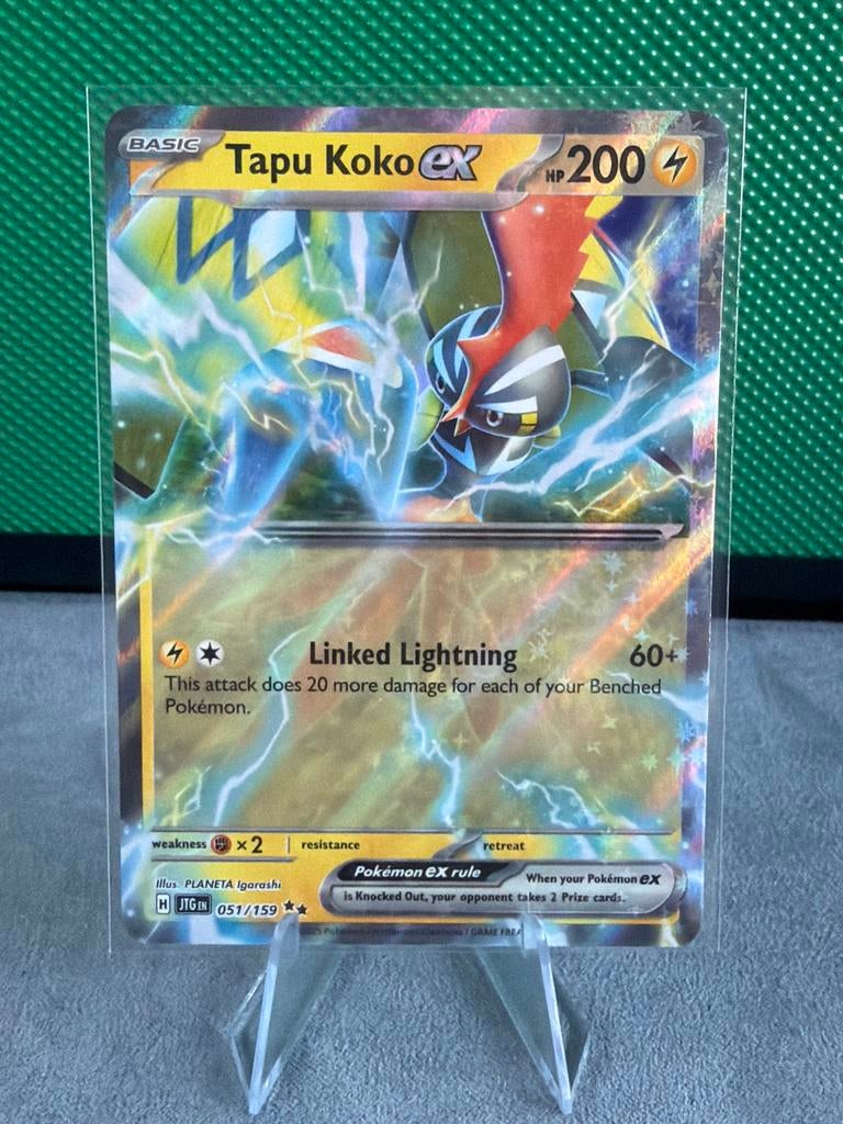 Pokémon Kaart: Tapu Koko ex (051/159) - Zo goed als nieuw, Ophalen of Verzenden, Zo goed als nieuw, Losse kaart