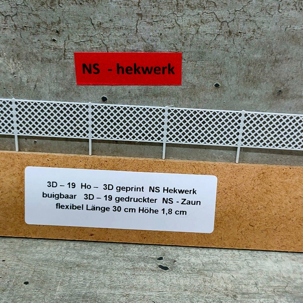 3D – 19 Ho –  NS Draad – Hekwerk 3D geprint flexibel, Overige merken, Gelijkstroom, Natuur, Nieuw