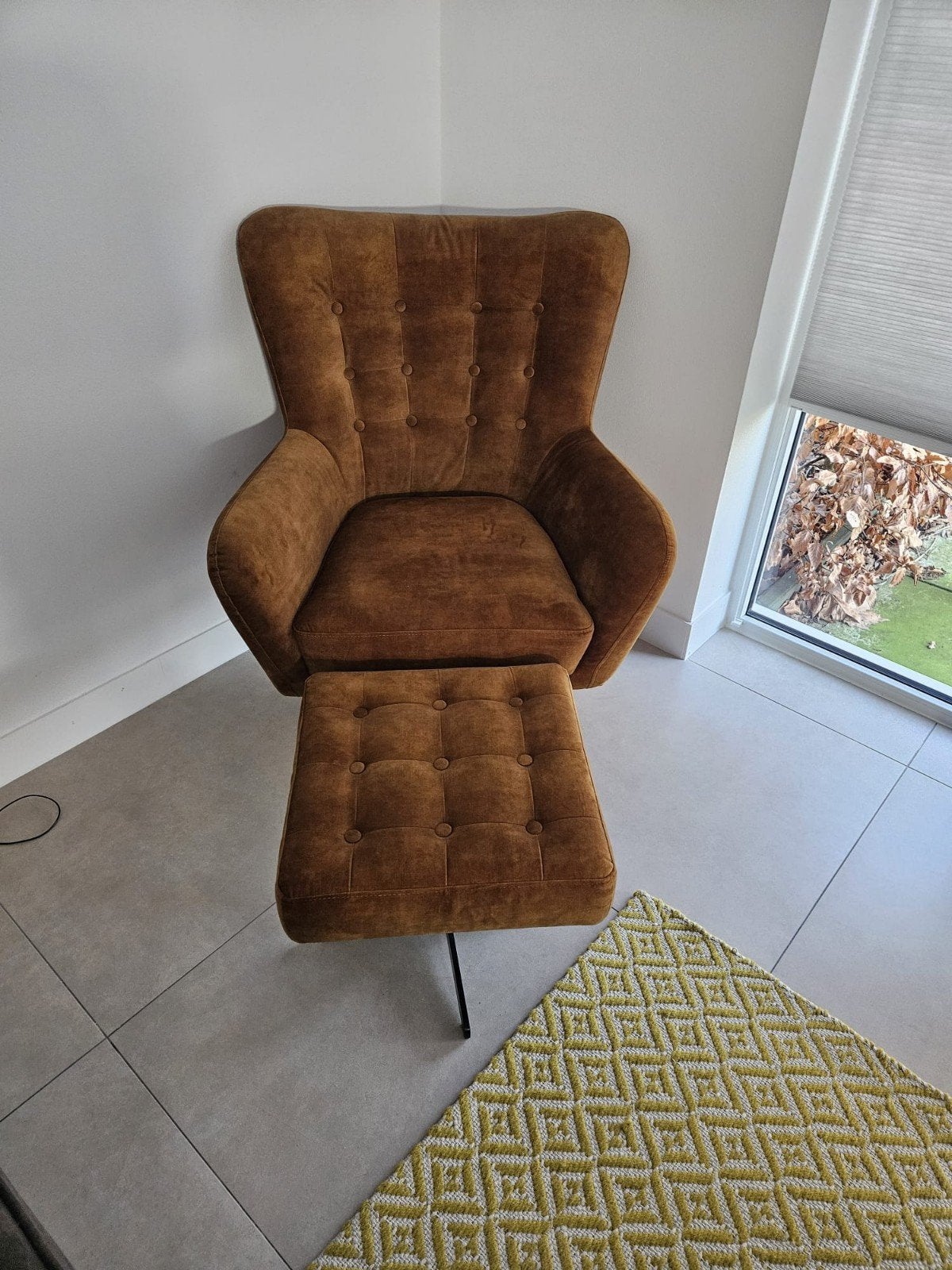 UrbanSofa fauteuil met hocker - Zo goed als nieuw, Huis en Inrichting, Ophalen, 75 tot 100 cm, Zo goed als nieuw, Klassiek, Modern, Comfortabel
