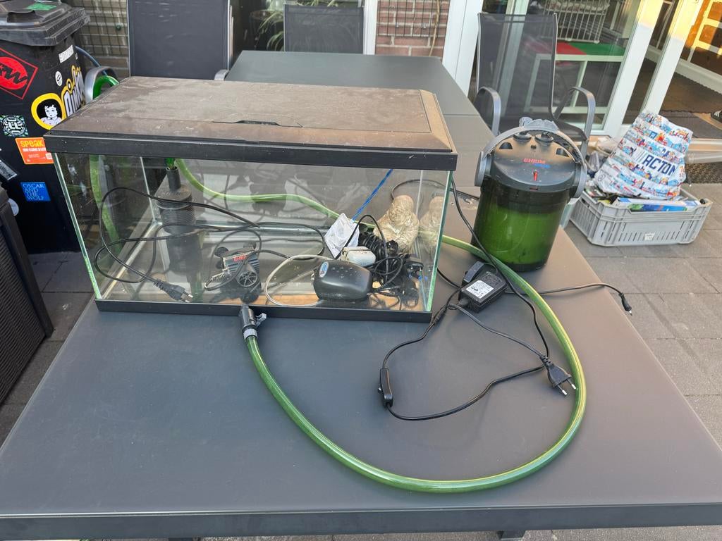 Complete aquariumset (extern filter) superfish 80, Dieren en Toebehoren, Vissen | Aquaria en Toebehoren, Ophalen, Zo goed als nieuw