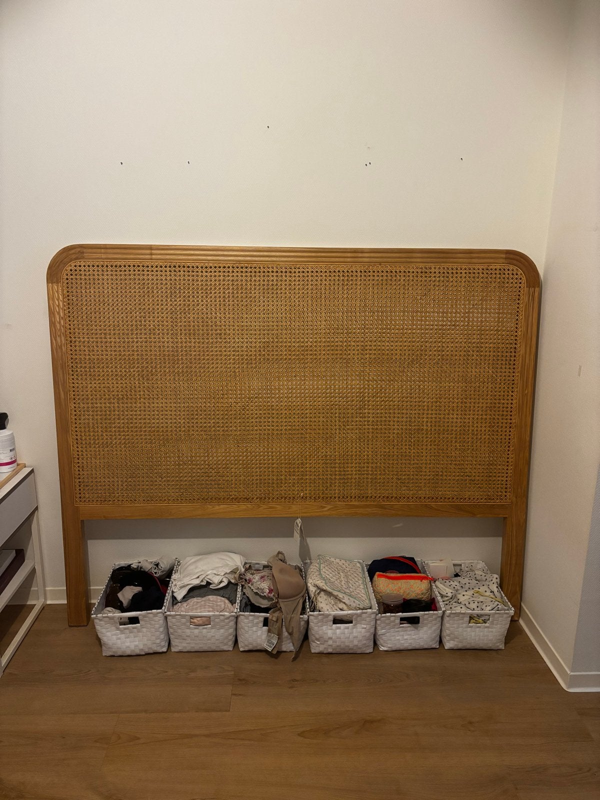 Rotan hoofdbord 160 cm - Zo goed als nieuw, Ophalen, Bruin, Tweepersoons, Zo goed als nieuw