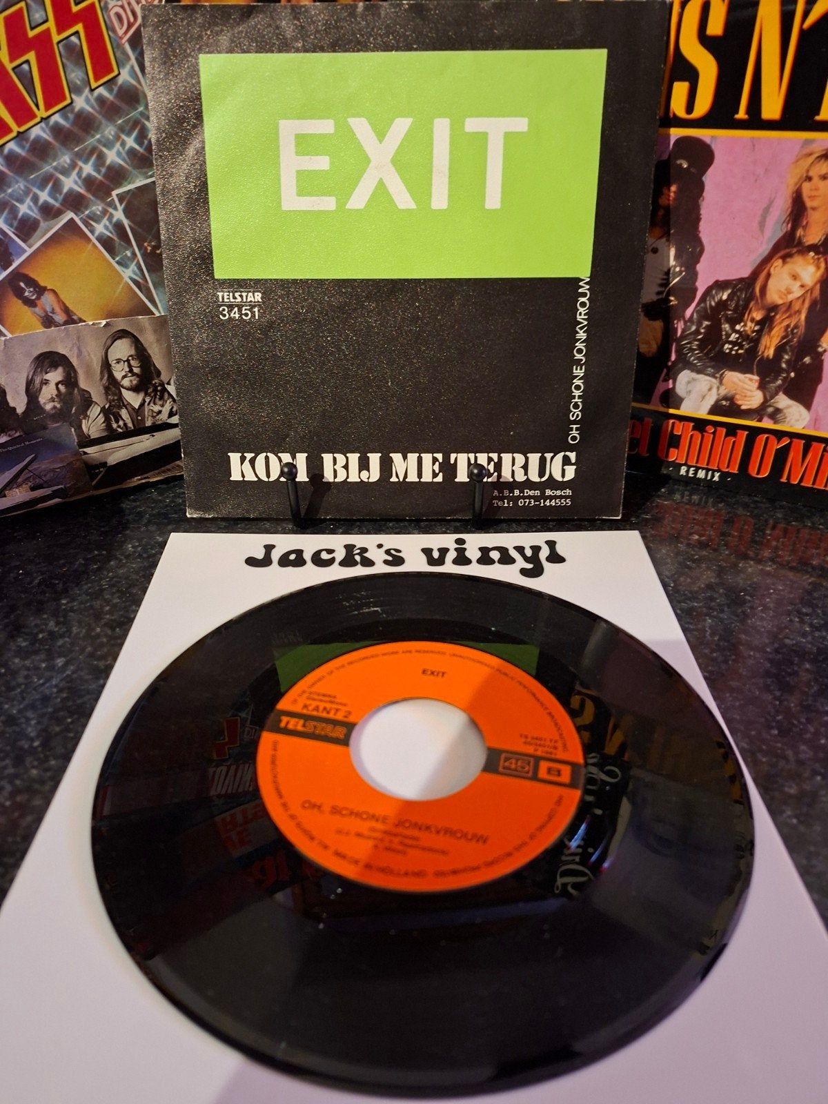 Exit - Kom Bij Me Terug / Oh Schone Jonkvrouw 1981, 7 inch, Ophalen of Verzenden, Overige typen, Fotohoes