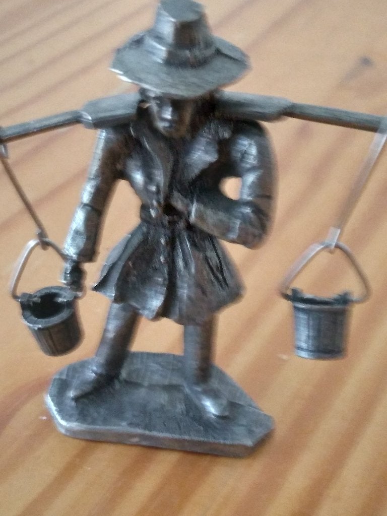 tin waterdrager 94%sn tin 7,5 cm hoog, Antiek en Kunst, Ophalen of Verzenden
