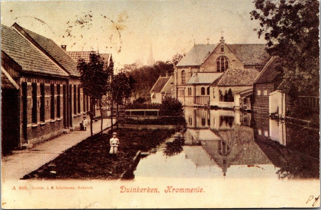 Ansichtkaart Krommenie Duinkerken, Verzamelen, Ansichtkaarten | Nederland, Ophalen of Verzenden, Gelopen, Noord-Holland