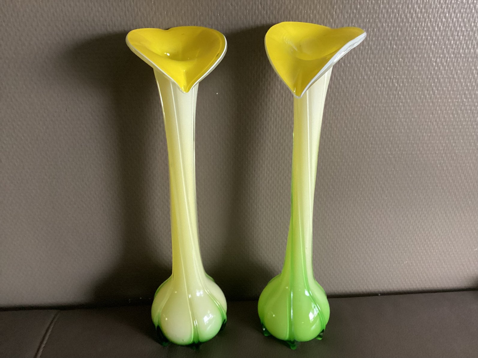 Murano-stijl lelievazen “Set Jack in the Pulpit vazen 40 cm", Handgemaakt, Nieuw, Ophalen of Verzenden, Glas