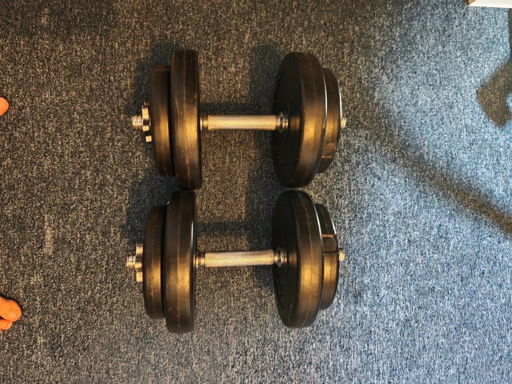 Complete dumbbellset 25 mm, Ophalen, Zo goed als nieuw