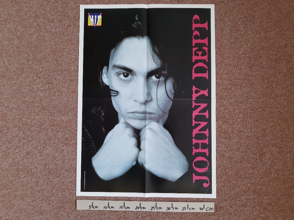 Poster Film Johnny Depp Hitkrant A2 Aaron Carter 44x62 cm, Rechthoekig Staand, Ophalen of Verzenden, Zo goed als nieuw, A1 t/m A3
