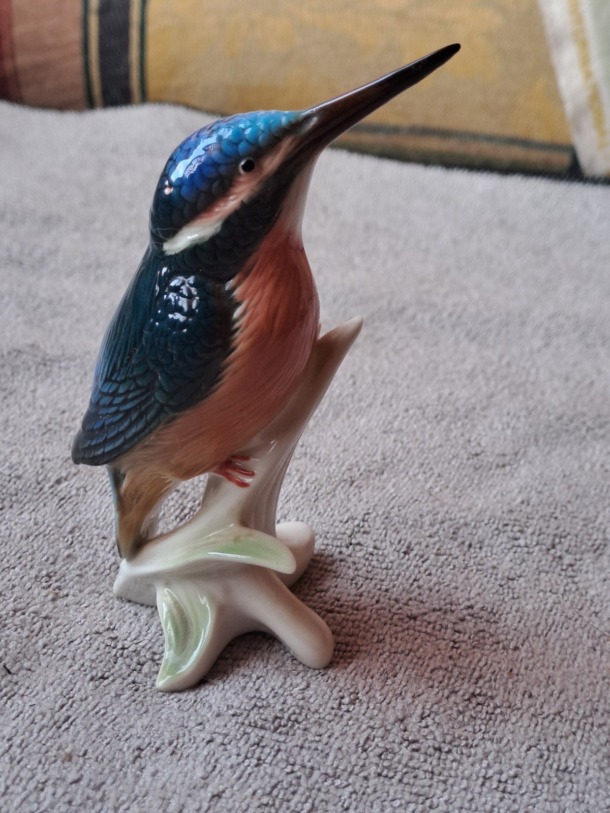 Karl Ens Saxe 1920 Volksted ijsvogel kingfisher porselein, Ophalen of Verzenden