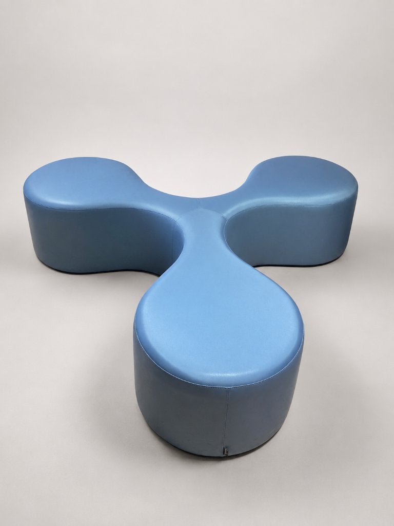 La Cividina Waves poef / modulaire zitelement – blauw, Gebruikt, 125 cm of meer, Ophalen of Verzenden, Overige vormen