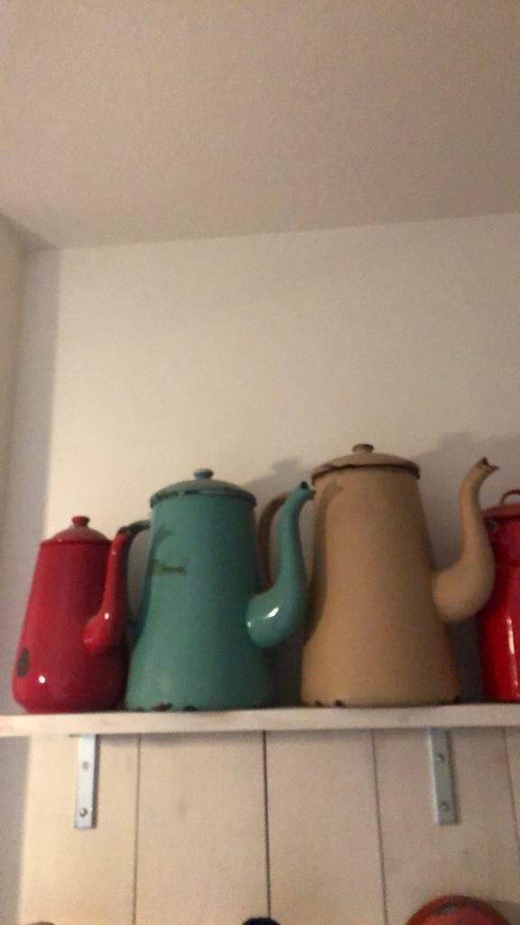 Vintage geëmailleerde potten en pannen, Ophalen of Verzenden