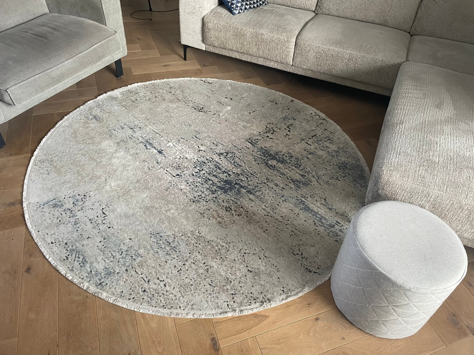 Vloerkleed, Ophalen of Verzenden, Zo goed als nieuw, Rond, 200 cm of meer