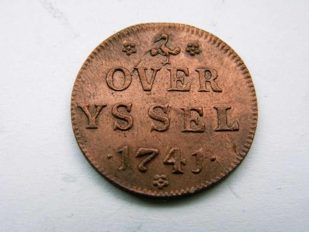 OVERIJSSEL.  Duit - 1741, Postzegels en Munten, Munten | Nederland, Verzenden, Vóór koninkrijk, Overige waardes, Losse munt
