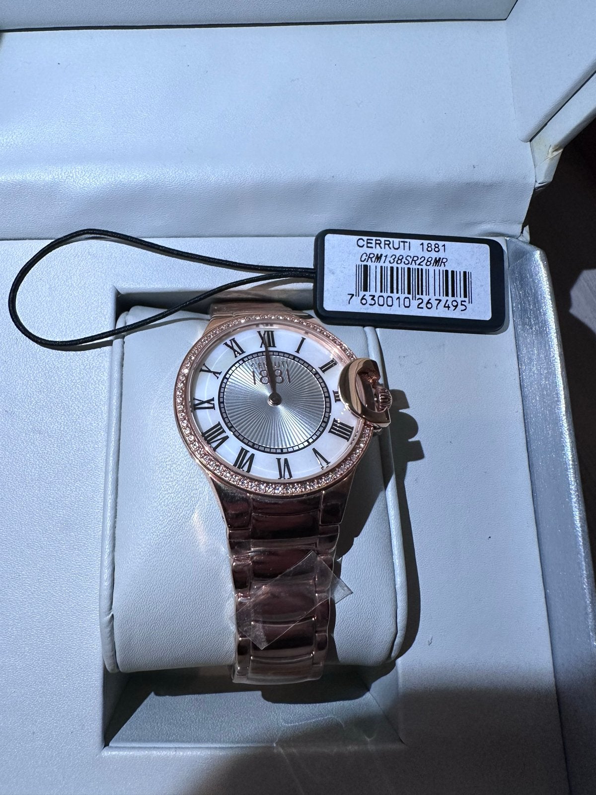Cerruti 1881 Dameshorloge Roségoud met Strass CRM138SR28MR, Overige merken, Overige materialen, Polshorloge, Nieuw