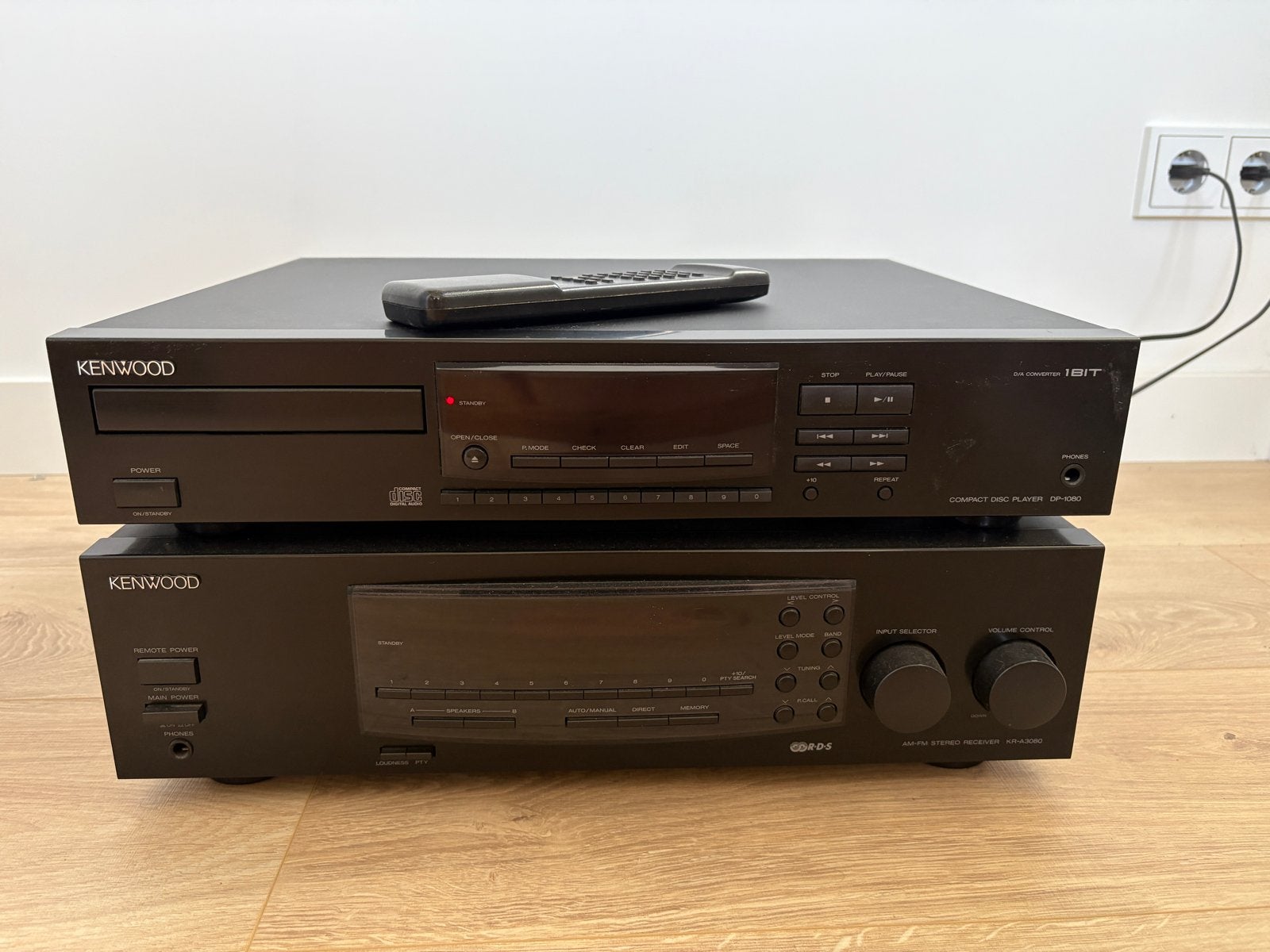 Kenwood KR-A3080 Receiver en DP-1080 CD Speler Set, Audio, Tv en Foto, Stereo-sets, Overige merken, Zo goed als nieuw, Tuner of Radio
