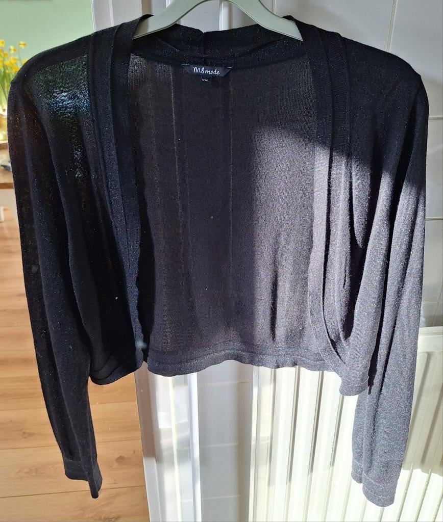 Kort zwart vestje van MS mode maat XXL met glitter, MS Mode, Ophalen of Verzenden, Zo goed als nieuw, Zwart