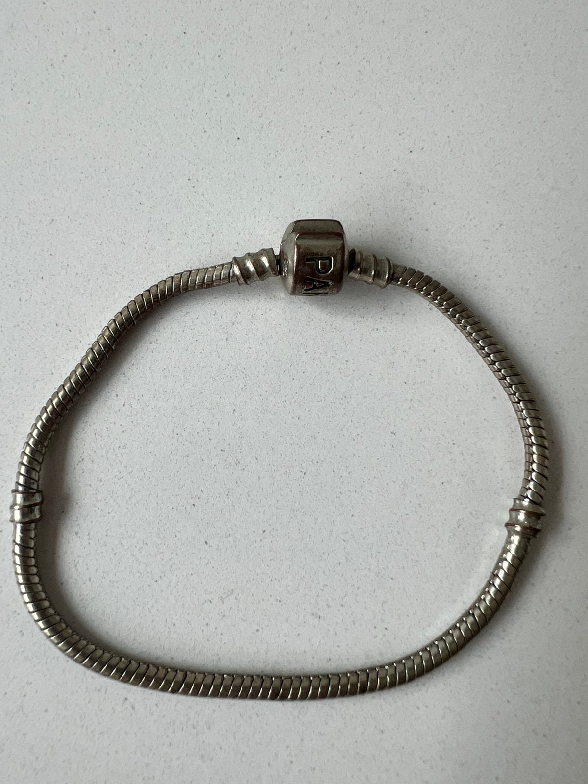 PANDORA ZILVEREN BEDELARMBAND BEDEL ARMBAND, Sieraden, Tassen en Uiterlijk, Armbanden, Ophalen of Verzenden, Gebruikt, Zilver