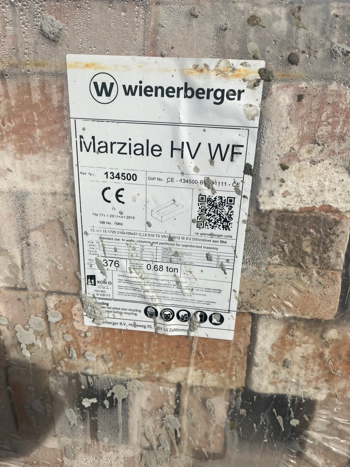 Wienerberger Classo Marziale WV50-TH, Ophalen, Nieuw, Bakstenen