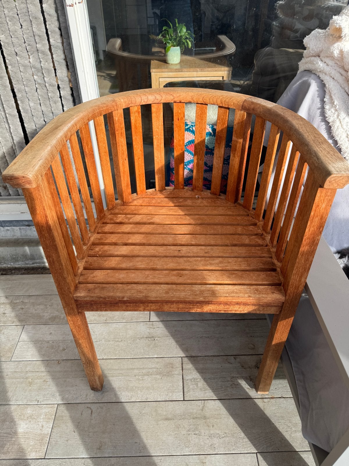 Houten tuinstoel - Teak look, Ophalen