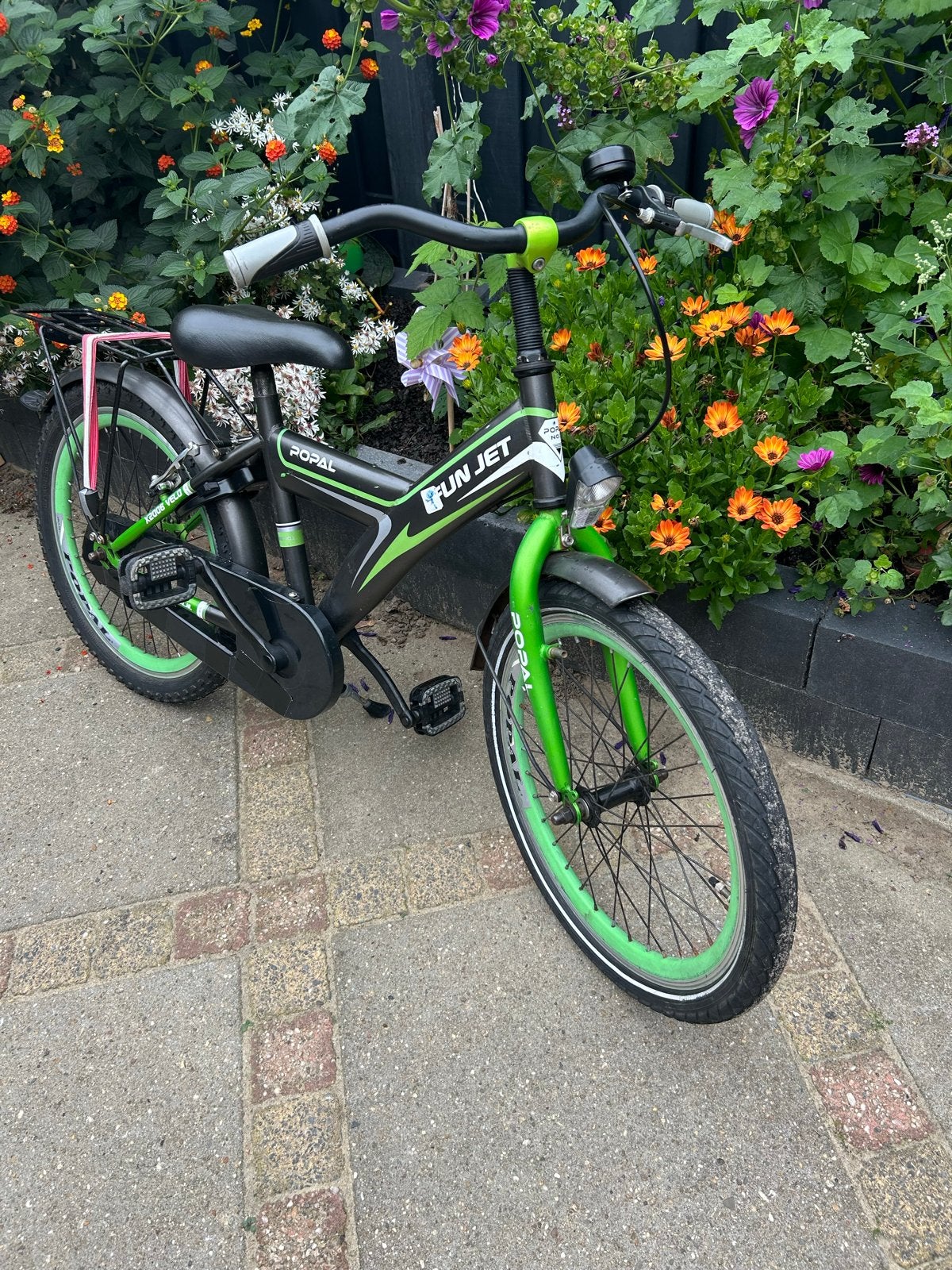 20 inch kinderfiets popal fun jet, Ophalen, Gebruikt, Velgrem, 20 inch of meer