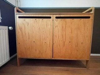 Dertigzes commode, Ophalen, 50 tot 70 cm, 100 cm of meer, Zo goed als nieuw