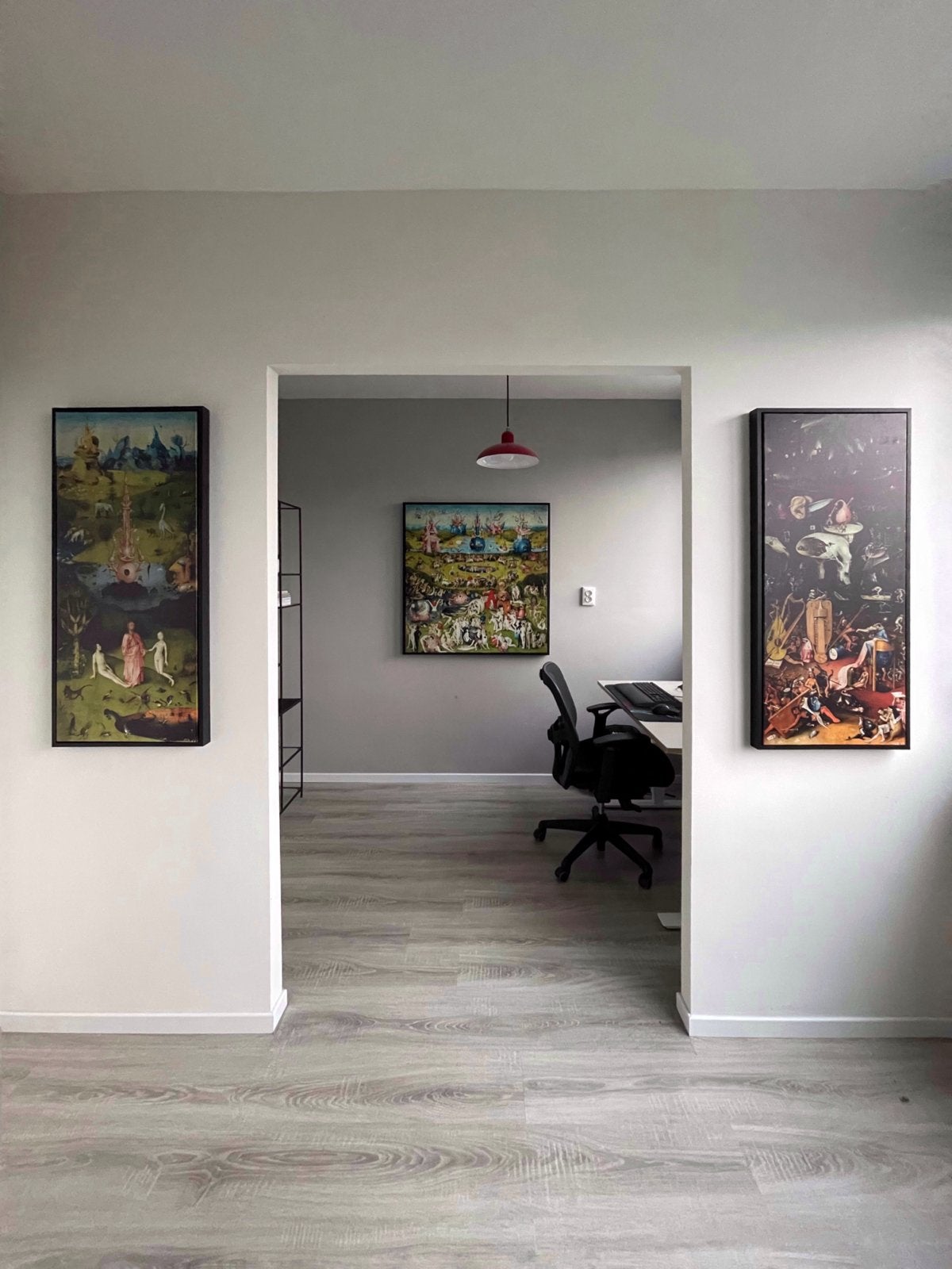 Jheronimus Bosch - Tuin der Aardse Lusten in floating frame, Ophalen, Doek, Bijzondere lijst, Klassiek