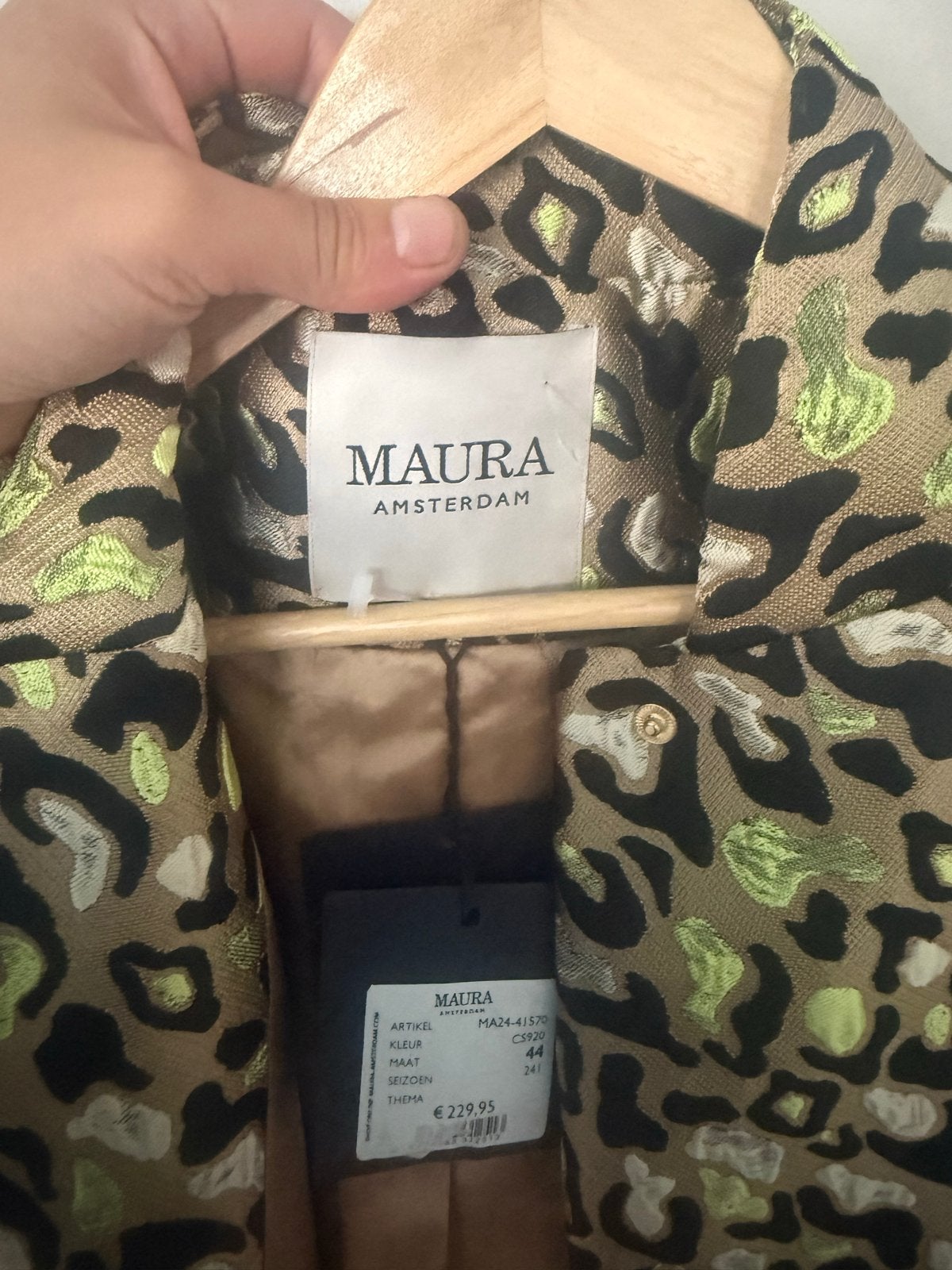 Maura Amsterdam jas met luipaardprint - Nieuw met kaartje, Ophalen of Verzenden, Nieuw, Maat 42/44 (L), Meerkleurig