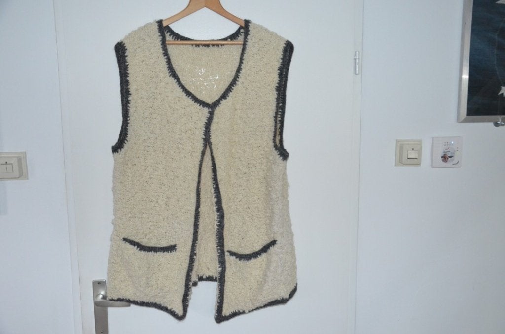 mooi nieuw handgebreid wollen mouwloos vest maat XXL, Meerkleurig, Maat 46/48 (XL) of groter, Nieuw, Ophalen of Verzenden