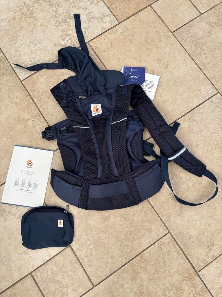 Ergobaby draagzak blauw Omni Breeze nieuw, Kinderen en Baby's, Babydragers en Draagdoeken, Overige merken, Nieuw, Ophalen of Verzenden