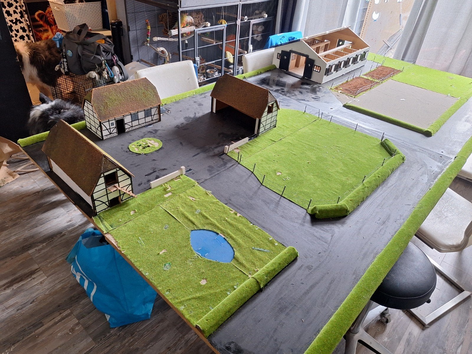 Modelbouw Diorama 1.32 met Boerderij en Landschap, Hobby en Vrije tijd, Modelauto's | 1:32, Ophalen, Gebruikt, Overige typen, Overige merken