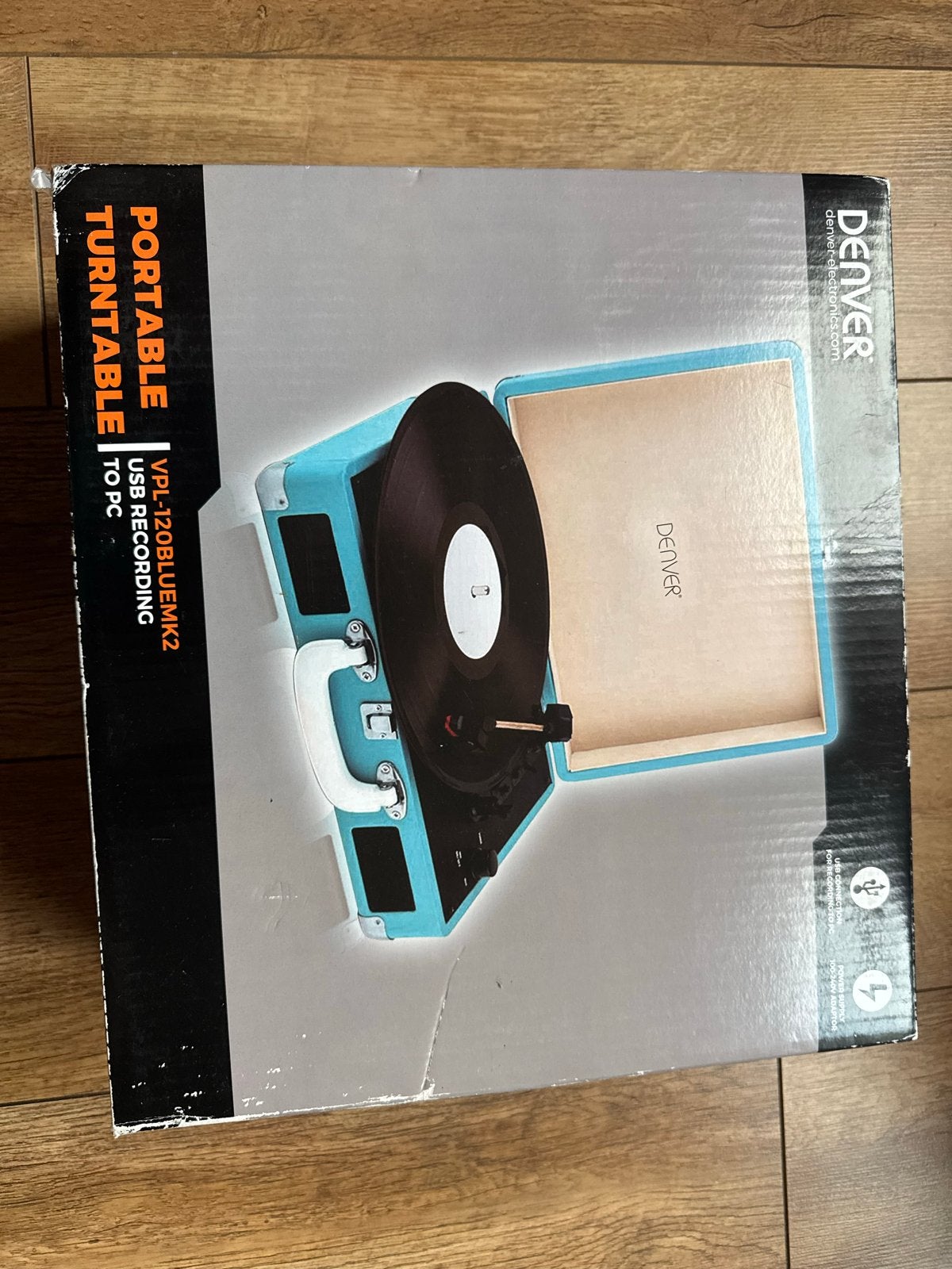 Denver Draagbare Platenspeler met USB-opname, Overige merken, Nieuw, Ophalen of Verzenden, USB-aansluiting