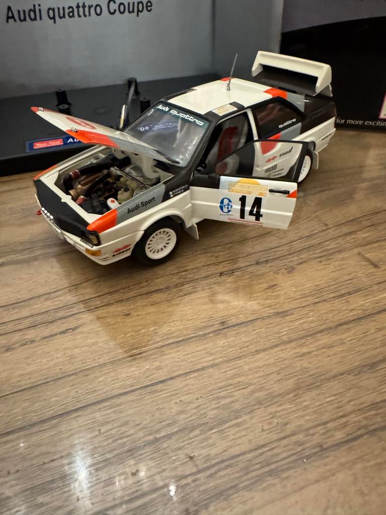 Gedetailleerd model Audi Quattro Rally IN-NL 88, Hobby en Vrije tijd, Modelauto's | 1:18, Ophalen, Zo goed als nieuw, Auto, Overige merken
