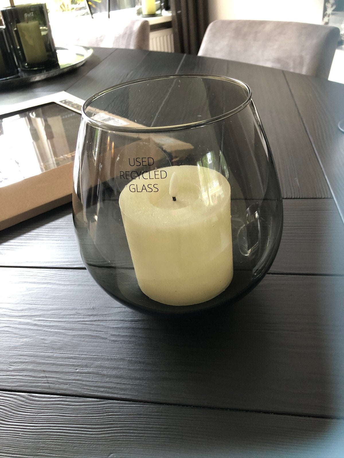 Windlicht smoke, Huis en Inrichting, Ophalen of Verzenden, Zo goed als nieuw, Windlicht