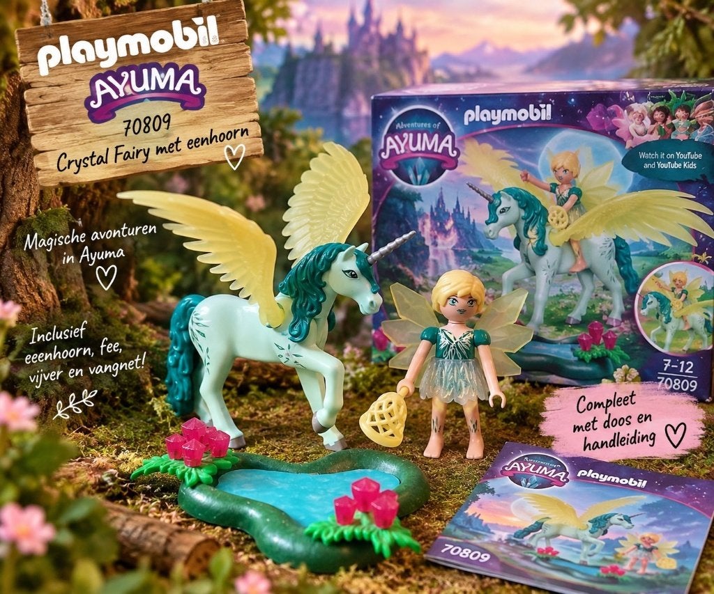 Playmobil Ayuma 70809 Crystal Fairy met eenhoorn, Complete set, Fantasy, Ophalen of Verzenden, Zo goed als nieuw
