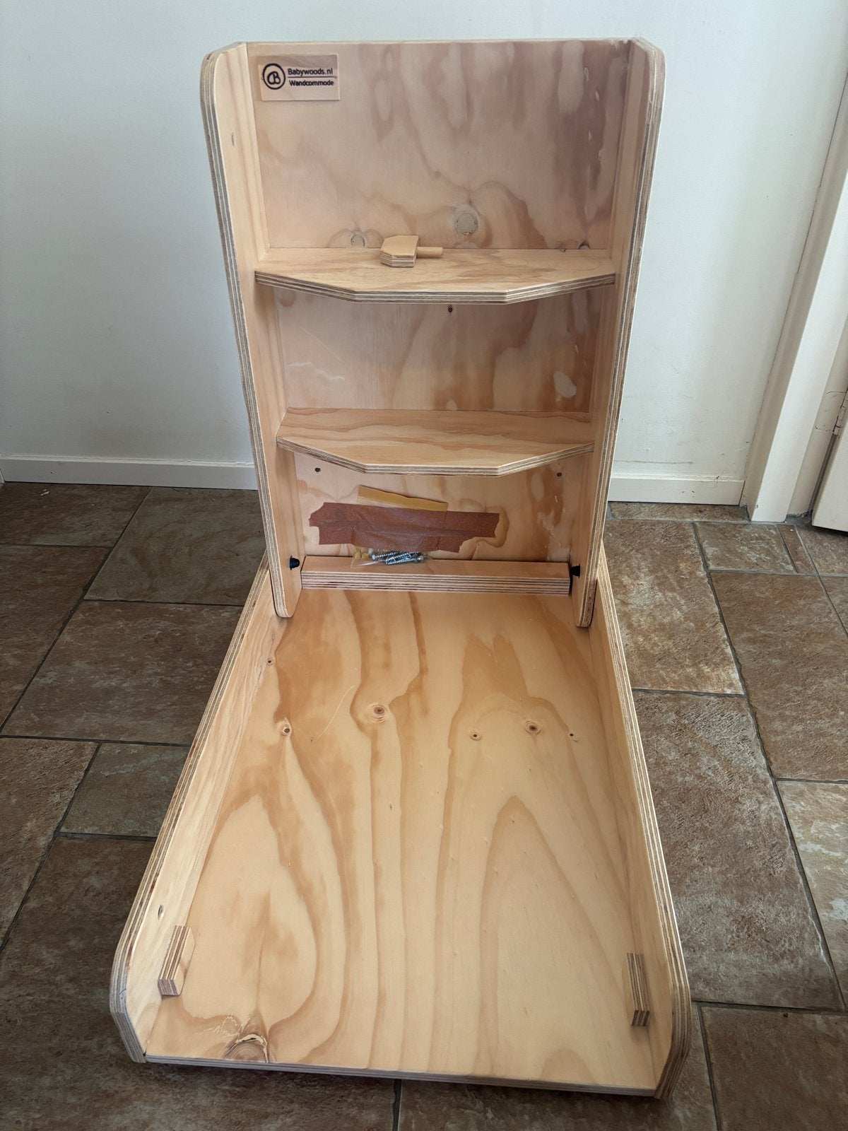 Babywoods Opklapbare Wandcommode Verticaal, Ophalen, Minder dan 75 cm, 105 cm of meer, Zo goed als nieuw