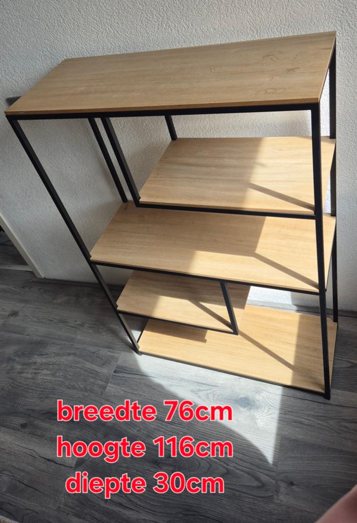 Vakkenkast, Overige houtsoorten, Met plank(en), Modern, Industrieel, 100 tot 150 cm
