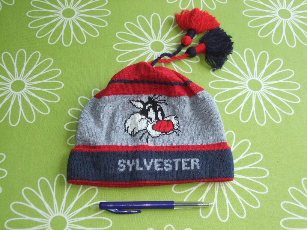 Nieuwe Sylvester kinder muts van Looney Tunes 1997, Maat 62, Jongetje of Meisje, Nieuw, Ophalen of Verzenden