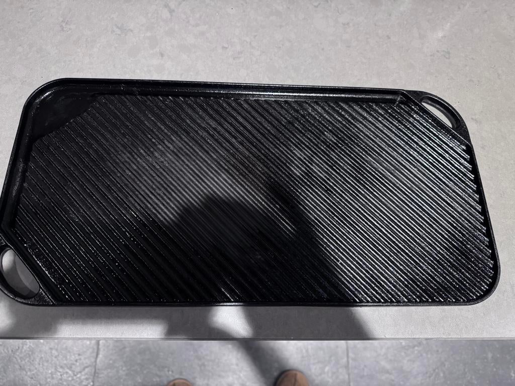 Le Creuset Grillplaat voor Gasfornuis - 23x46 cm, Ophalen, Gebruikt, Tafelgrill