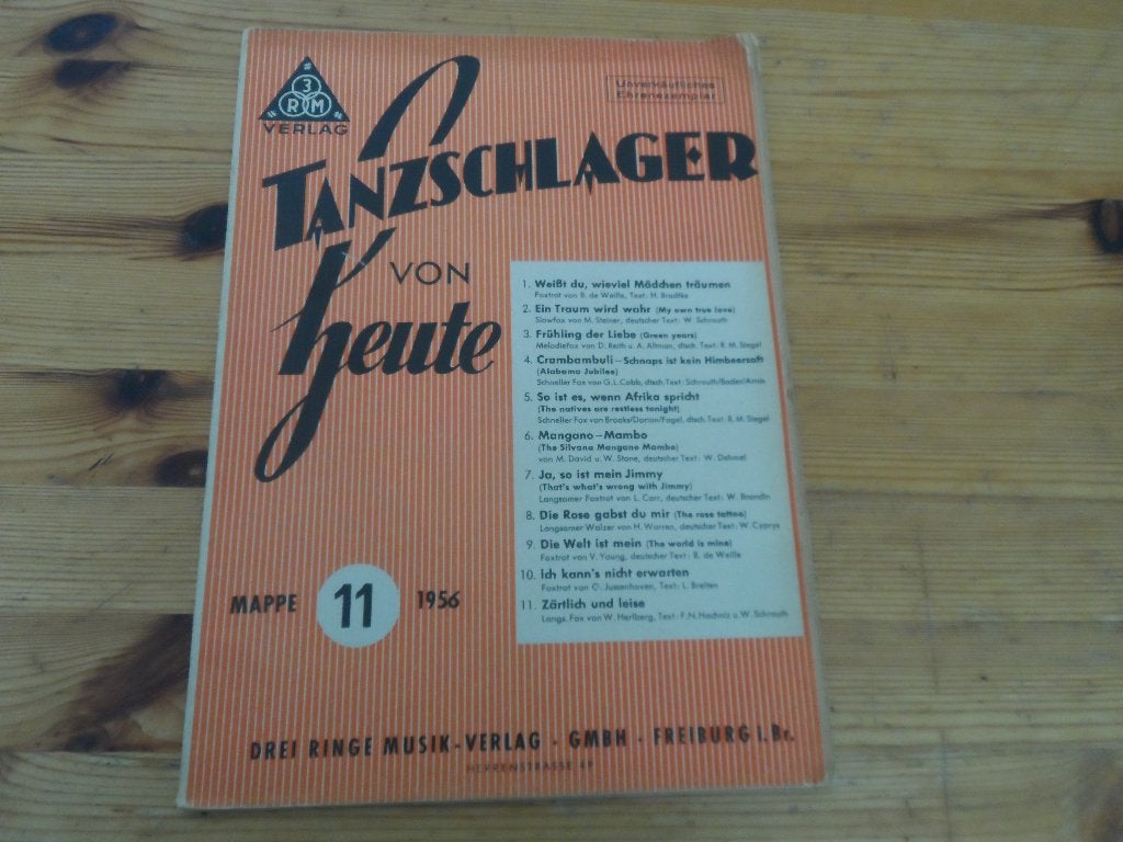Tanzschlager von heute nr. 11 En 12, Gebruikt, Gitaar, Ophalen of Verzenden, Artiest of Componist
