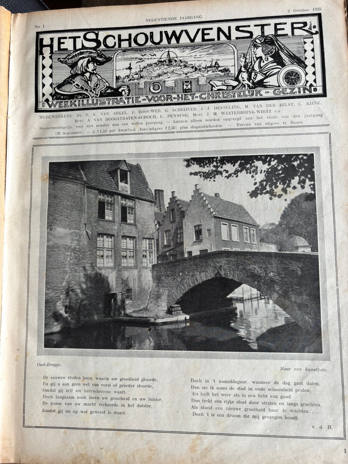 Schouwvenster ingebonden jaargang 2 okt 1925- 24 sept 1926, Ophalen of Verzenden, Gelezen, Overige typen
