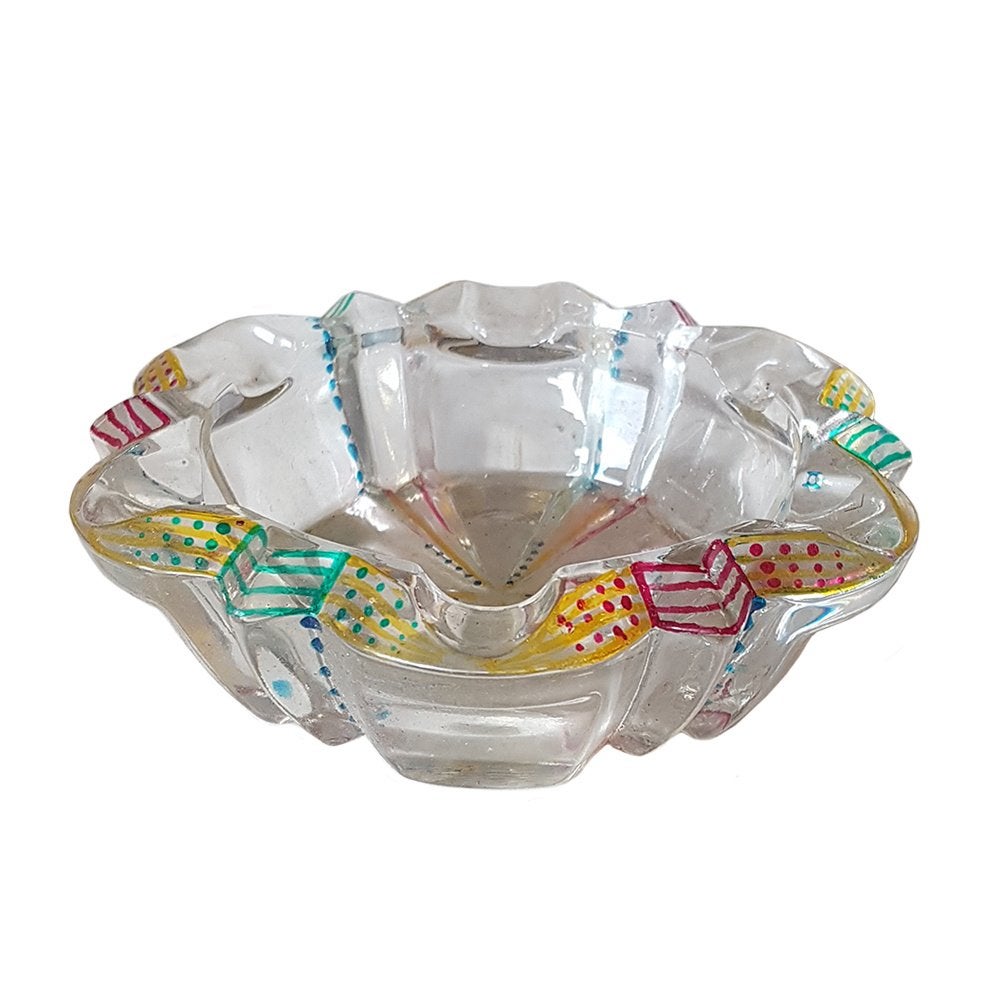 vintage asbak - glas, Gebruikt, -, -, Ophalen of Verzenden