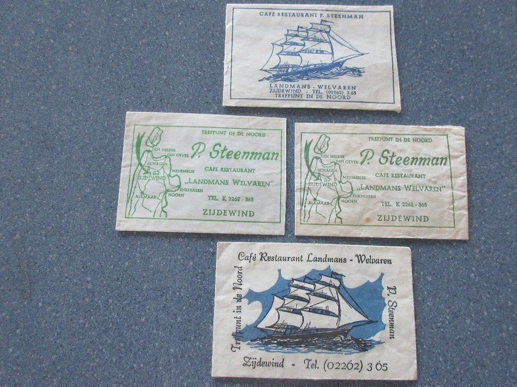 4 x Zijdewind, café-rest. P. Steenman /Landmans Welvaren, Verzenden, Nederland