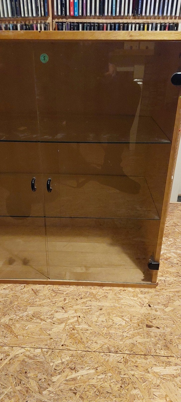 vintage ikea vitrine kastje, Ophalen, 150 discs of meer, Zo goed als nieuw, Hout
