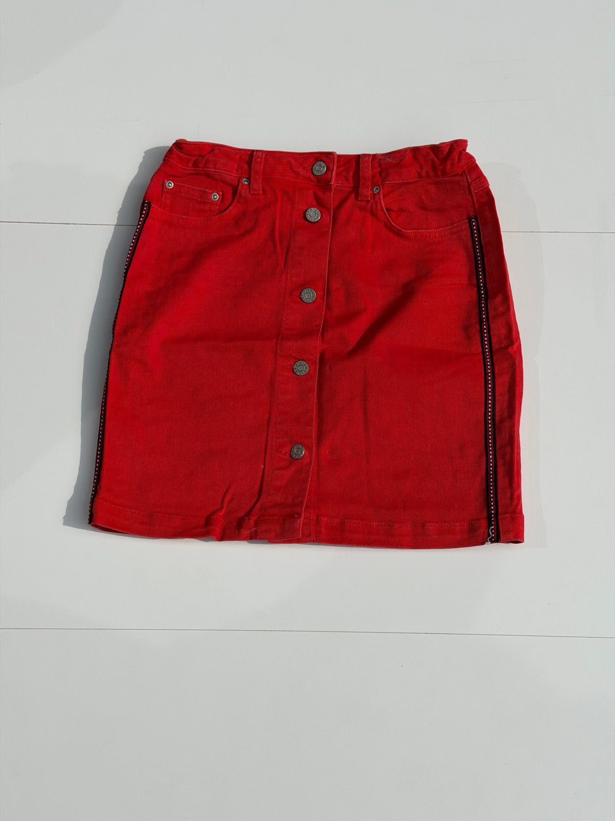 Rode spijkerrok van AI&KO, maat 176, Kleding | Dames, Rokken, Ophalen, Zo goed als nieuw, Maat 34 (XS) of kleiner, Boven de knie