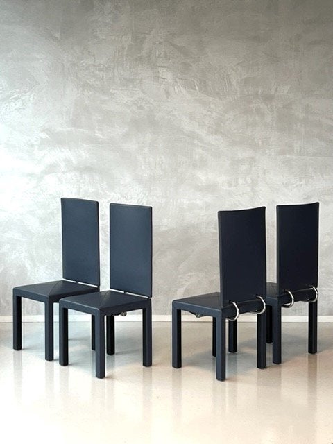 Arcalla eetkamerstoelen 4x B&B Italia vintage Paolo Piva, Gebruikt, ., Vintage, Ophalen of Verzenden