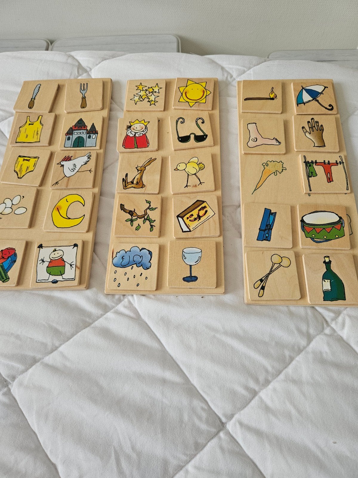 Houten memory/puzzel spel - één stukje ontbreekt, Ophalen of Verzenden, Gebruikt, Puzzelen