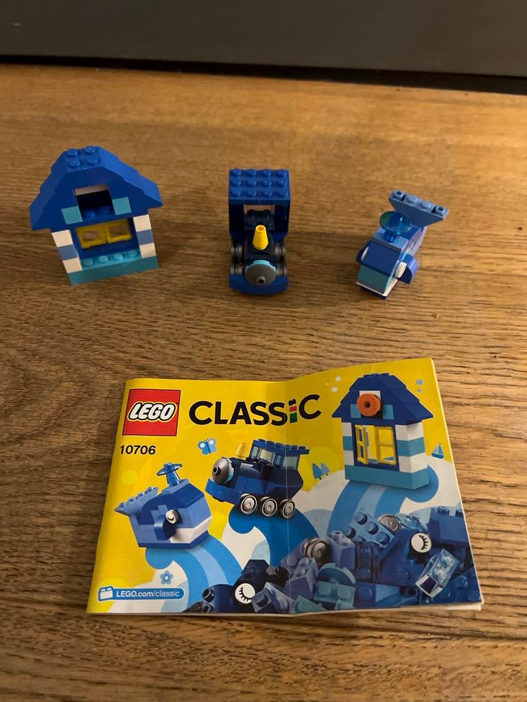 Lego Classic 10706 blauwe creaties, Ophalen of Verzenden, Gebruikt, Complete set, Lego