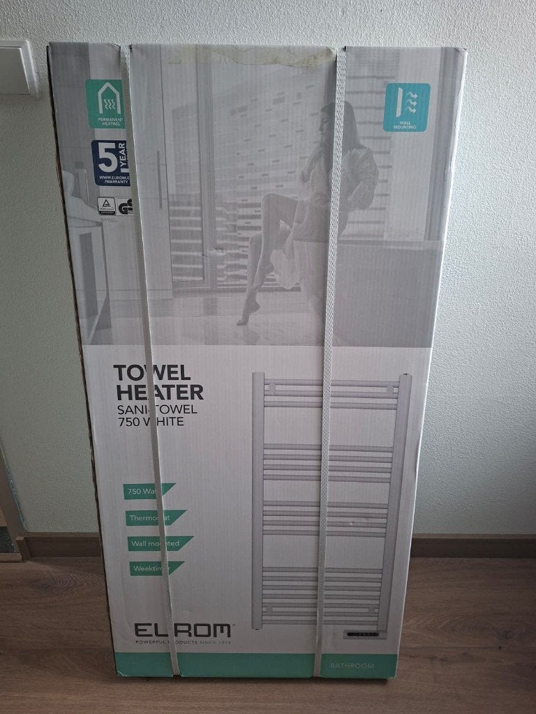 Nieuwe elektrische radiator - Sani Towel 500 - nog in doos, Ophalen, 500 tot 800 watt, Radiator, Nieuw